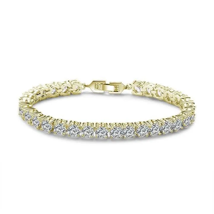 1 pcs Classic Foldover Clasp Tennis Bracelet