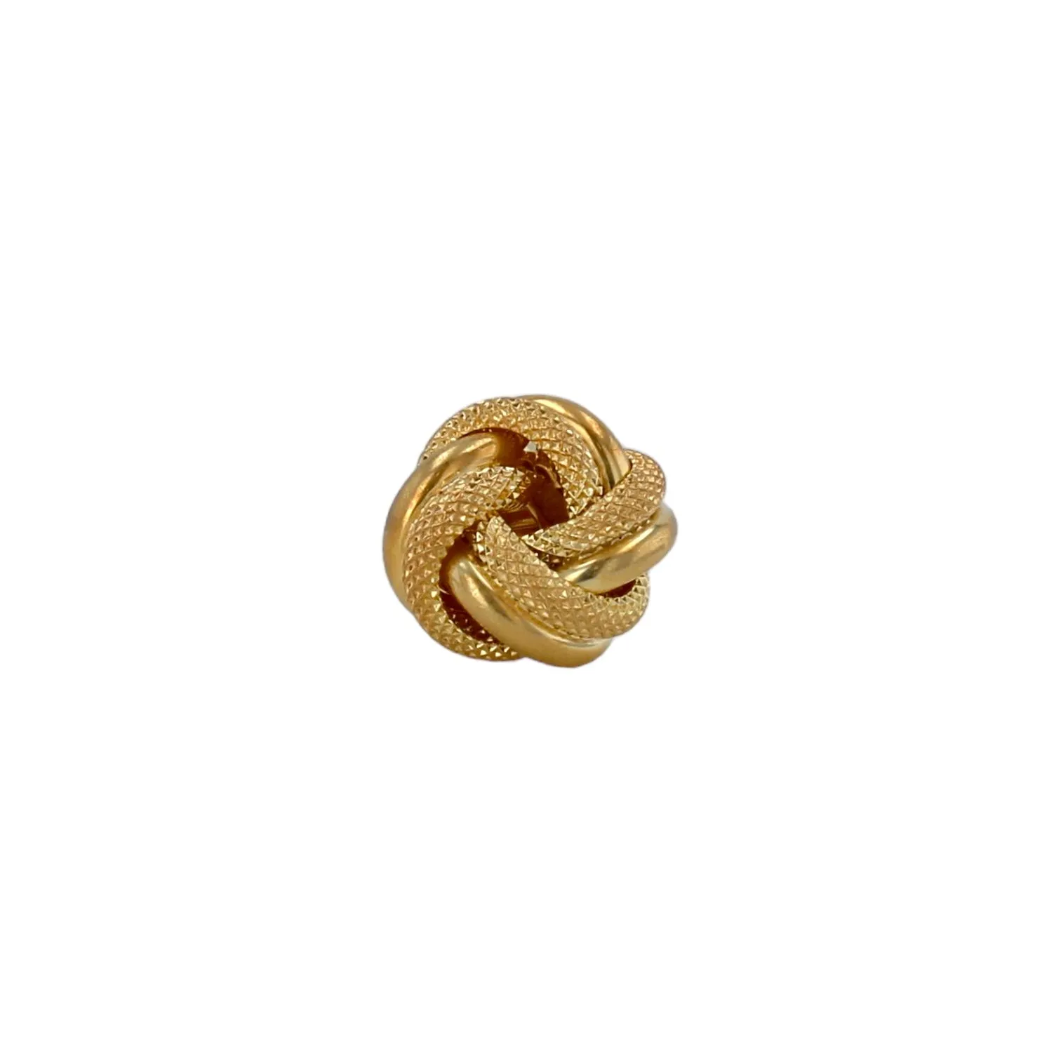 10K yellow small gold love knot studs earring-226230