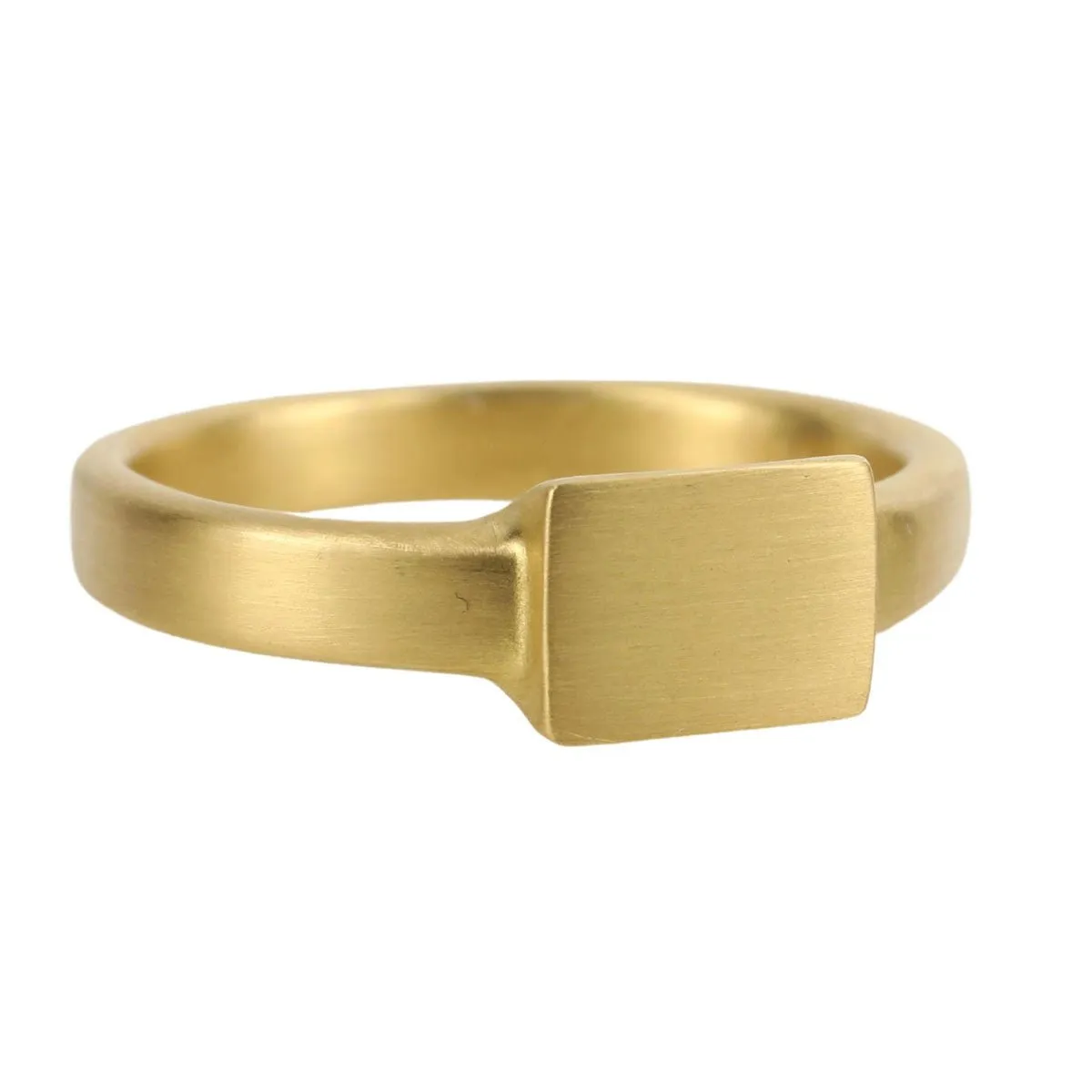 20K Gold Rectangular Signet Ring