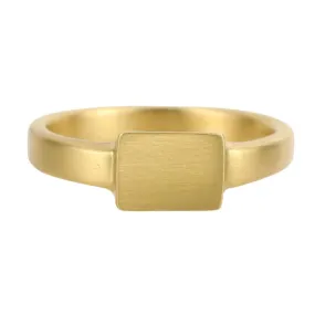 20K Gold Rectangular Signet Ring