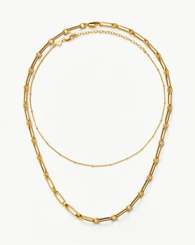 Aegis Chain Choker Necklace Set | 18ct Gold Plated Vermeil