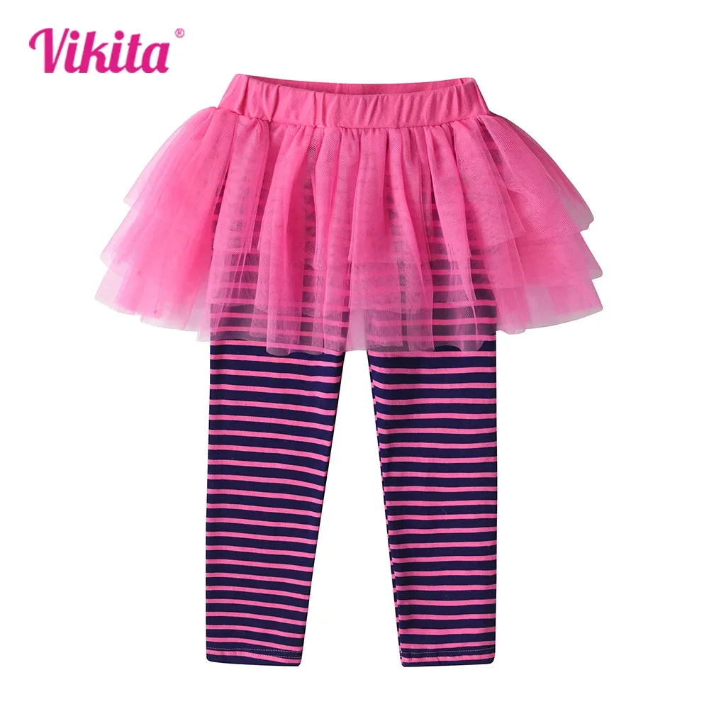 Baby Girl 3D Stripped Tutu Skirt Pants Set