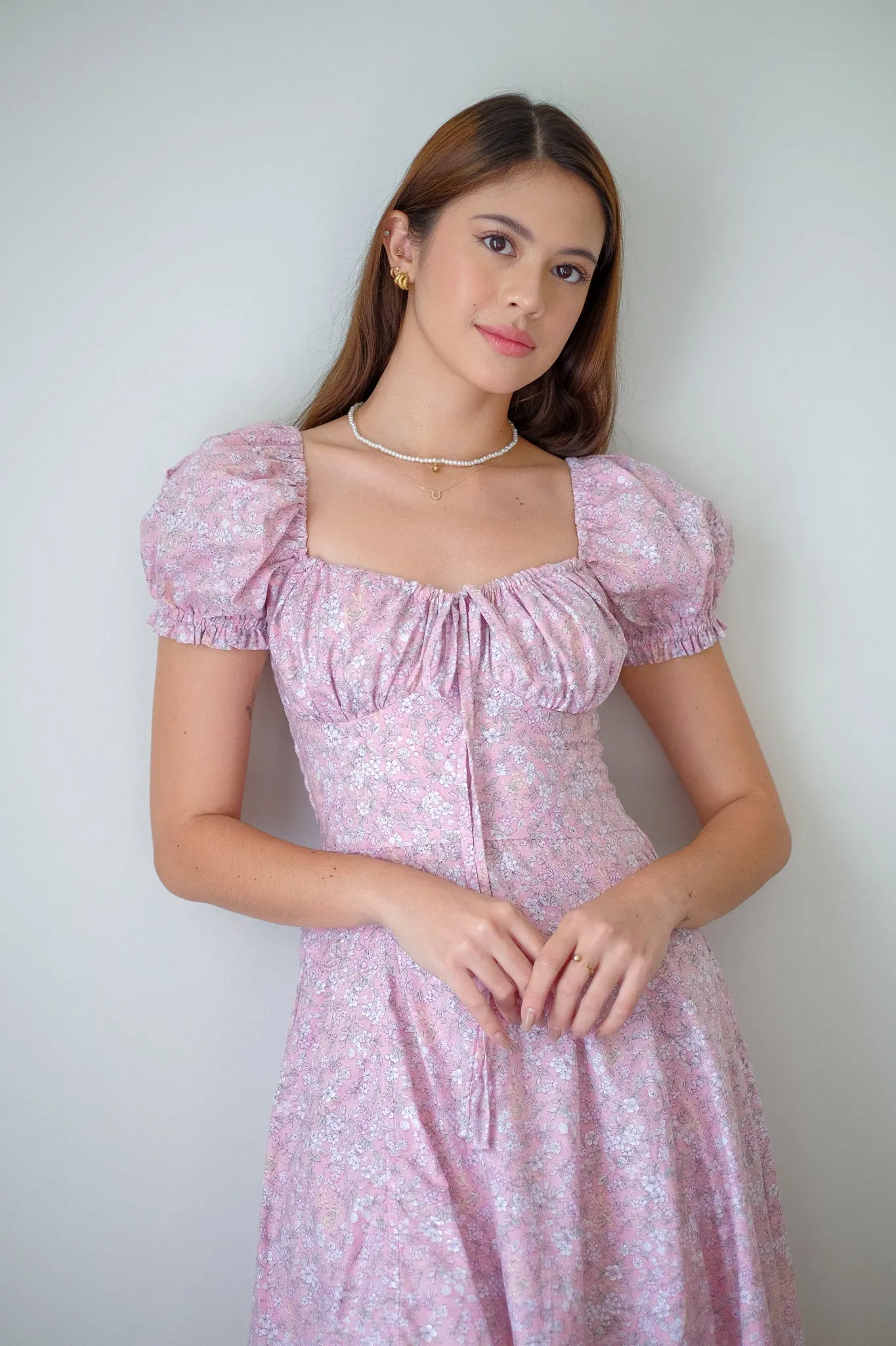 Camilla midi dress - pink floral