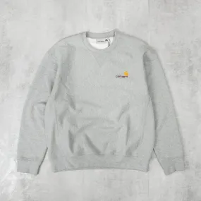 Carhartt WIP American Script Sweat - Grey Heather