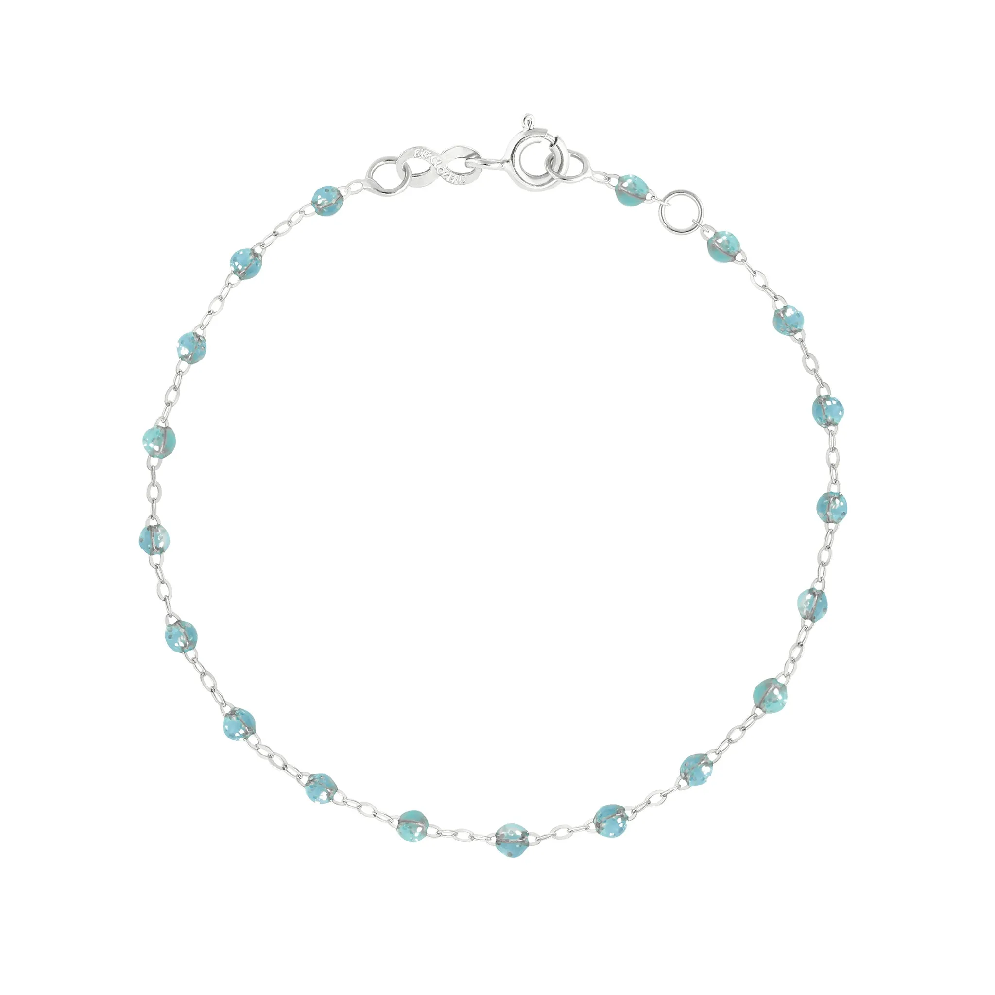 Classic Gigi Aqua bracelet, White Gold, 5.9"