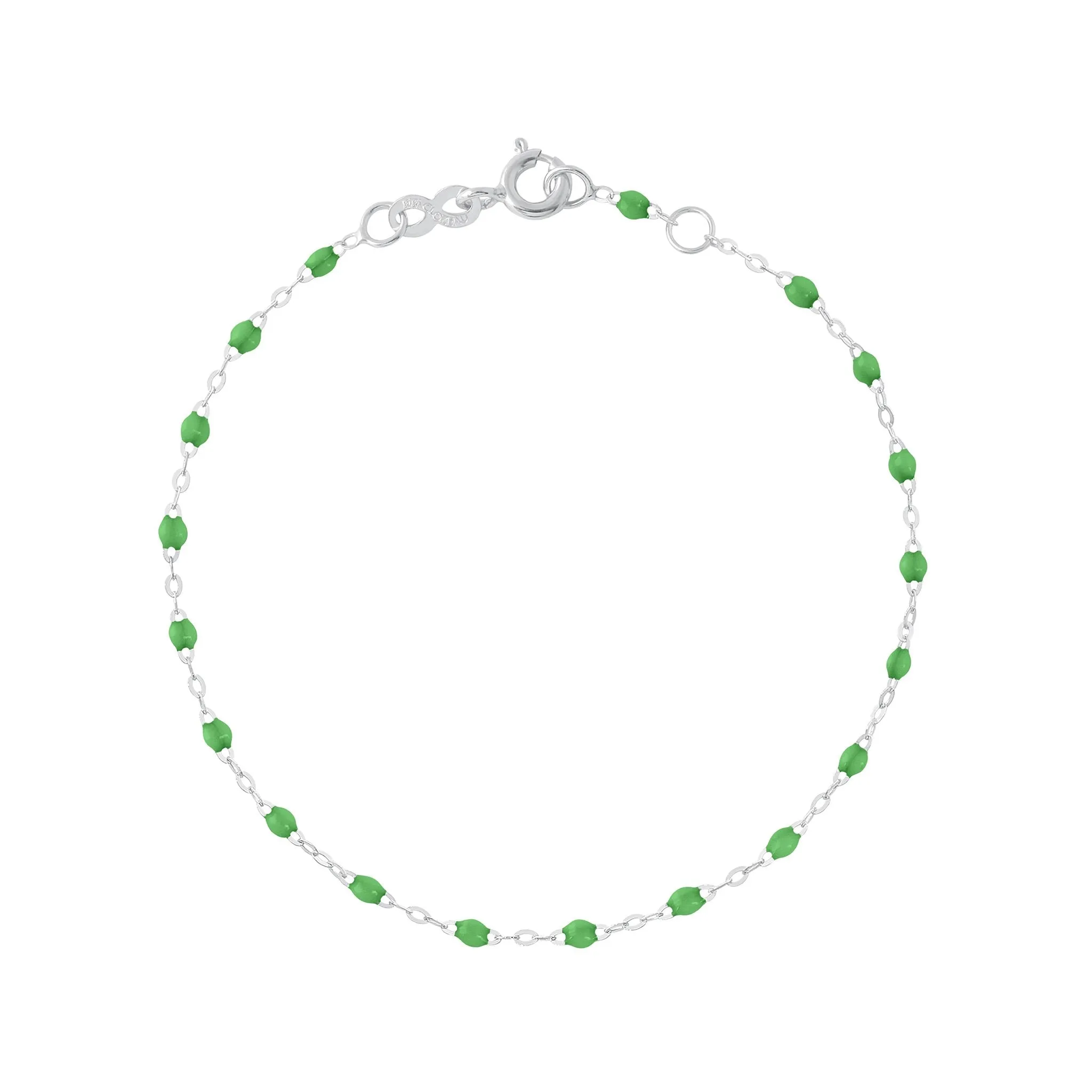 Classic Gigi Green bracelet, White Gold, 6.7"