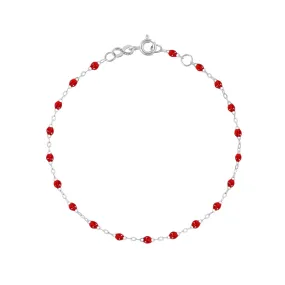 Classic Gigi Ruby bracelet, White Gold, 6.7"