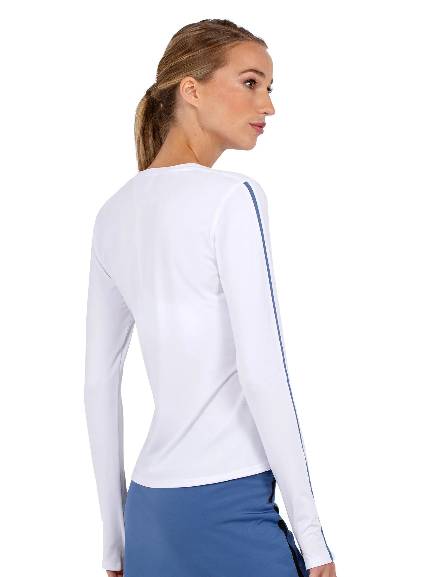 Classic Long Sleeve Crew - White/Palladian