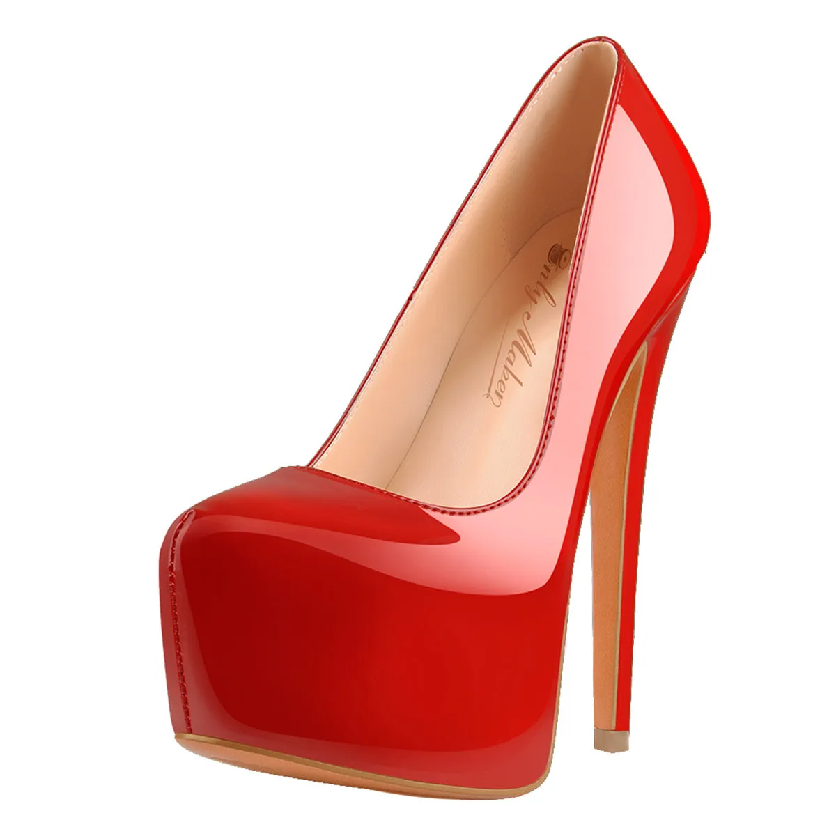 Classic Round Toe Platform Pumps Chunky Heels