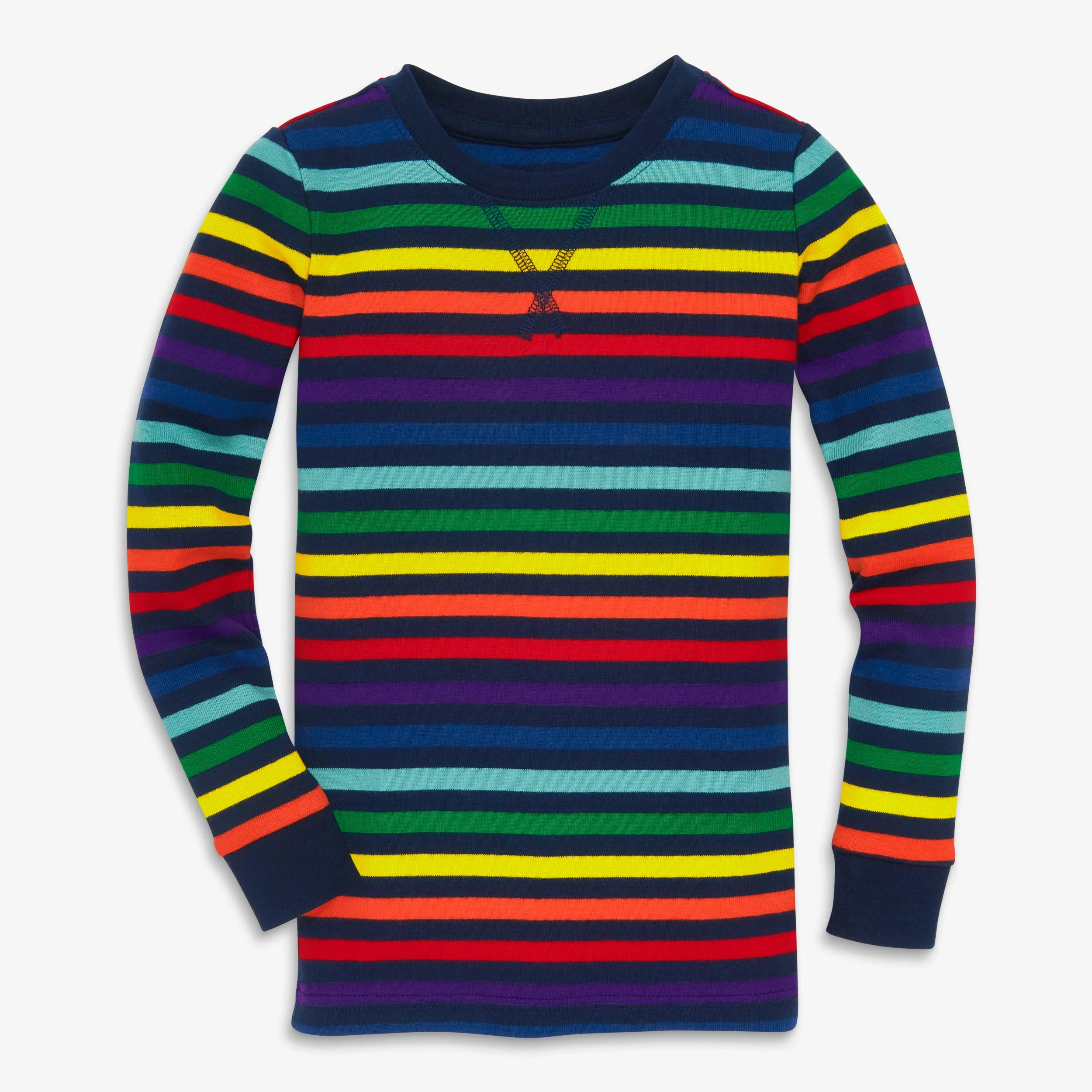 Clearance kids organic pj top in rainbow