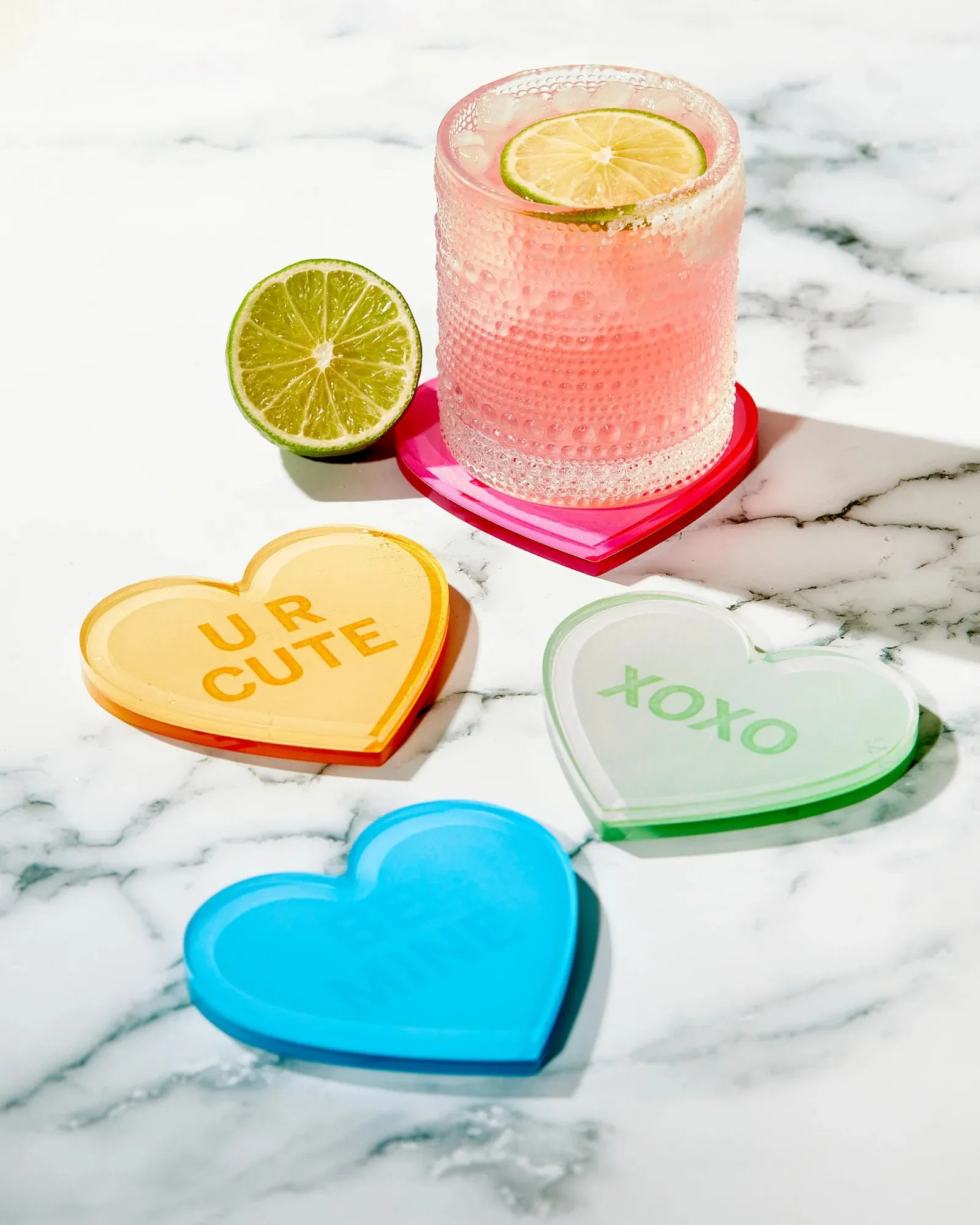 Conversation Heart S/4 Coasters