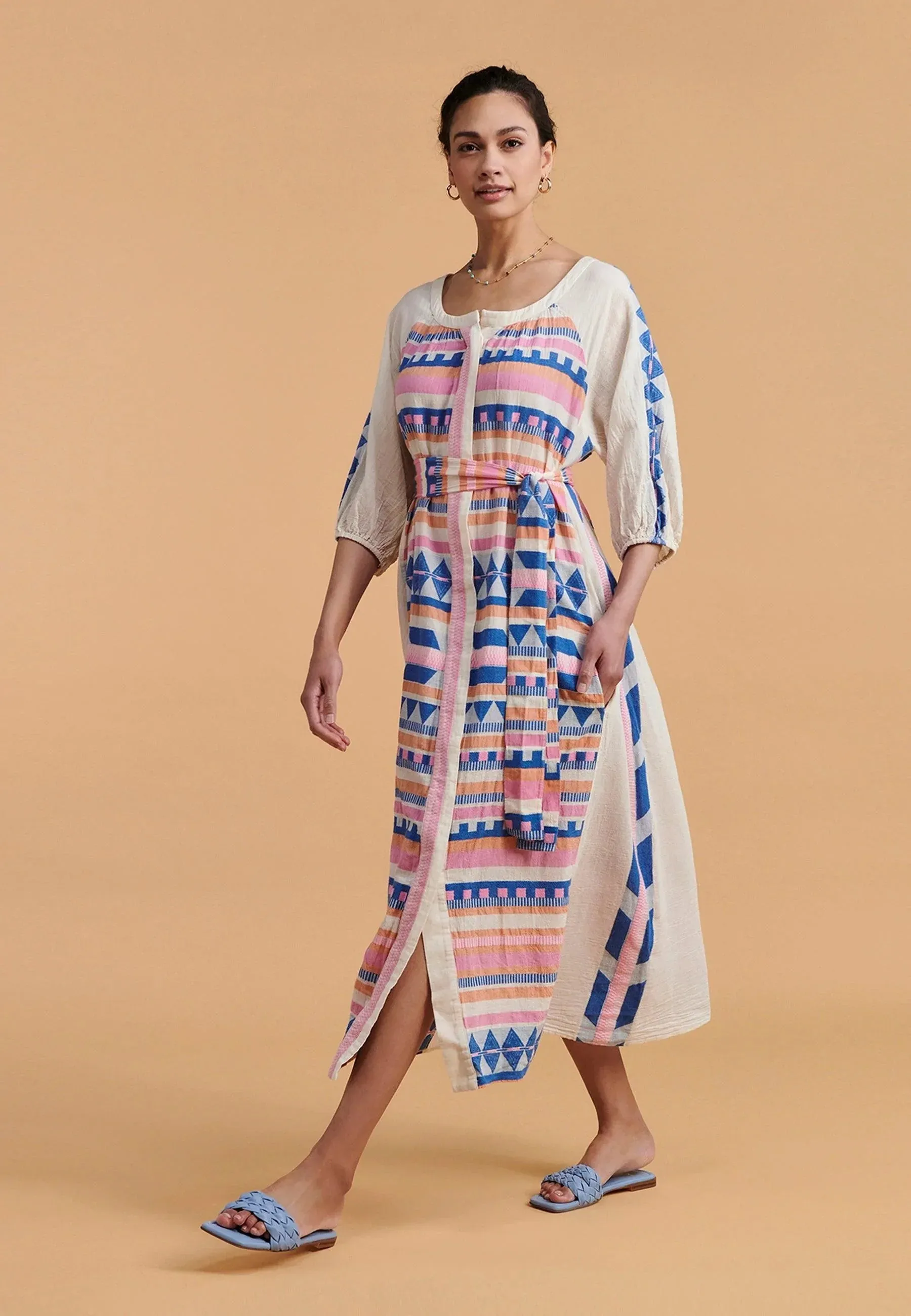 DEVOTION TWINS Moni Dress | Blue & Pink