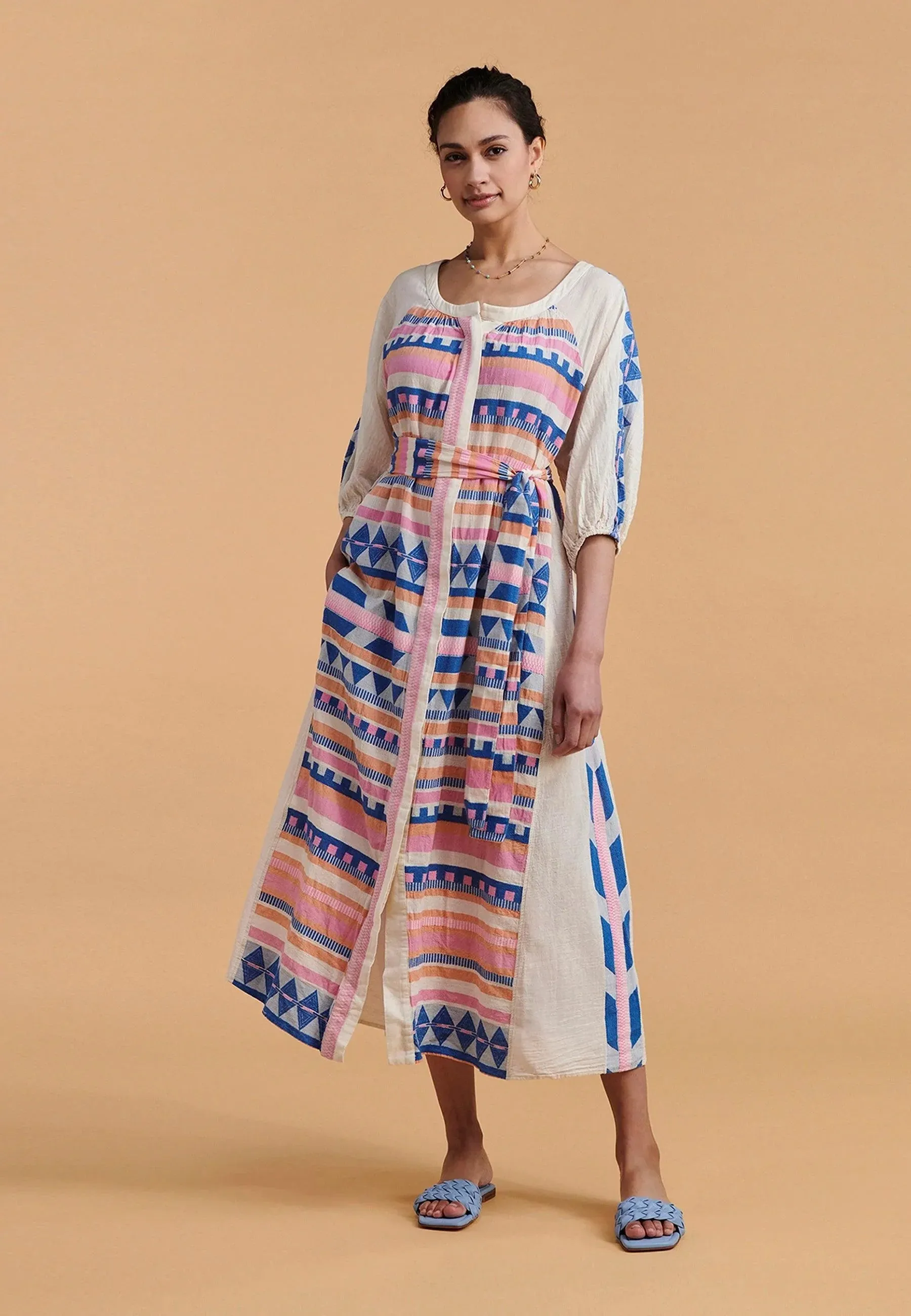 DEVOTION TWINS Moni Dress | Blue & Pink