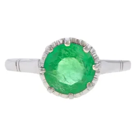 Estate Emerald Solitaire Ring, 2.15ct.