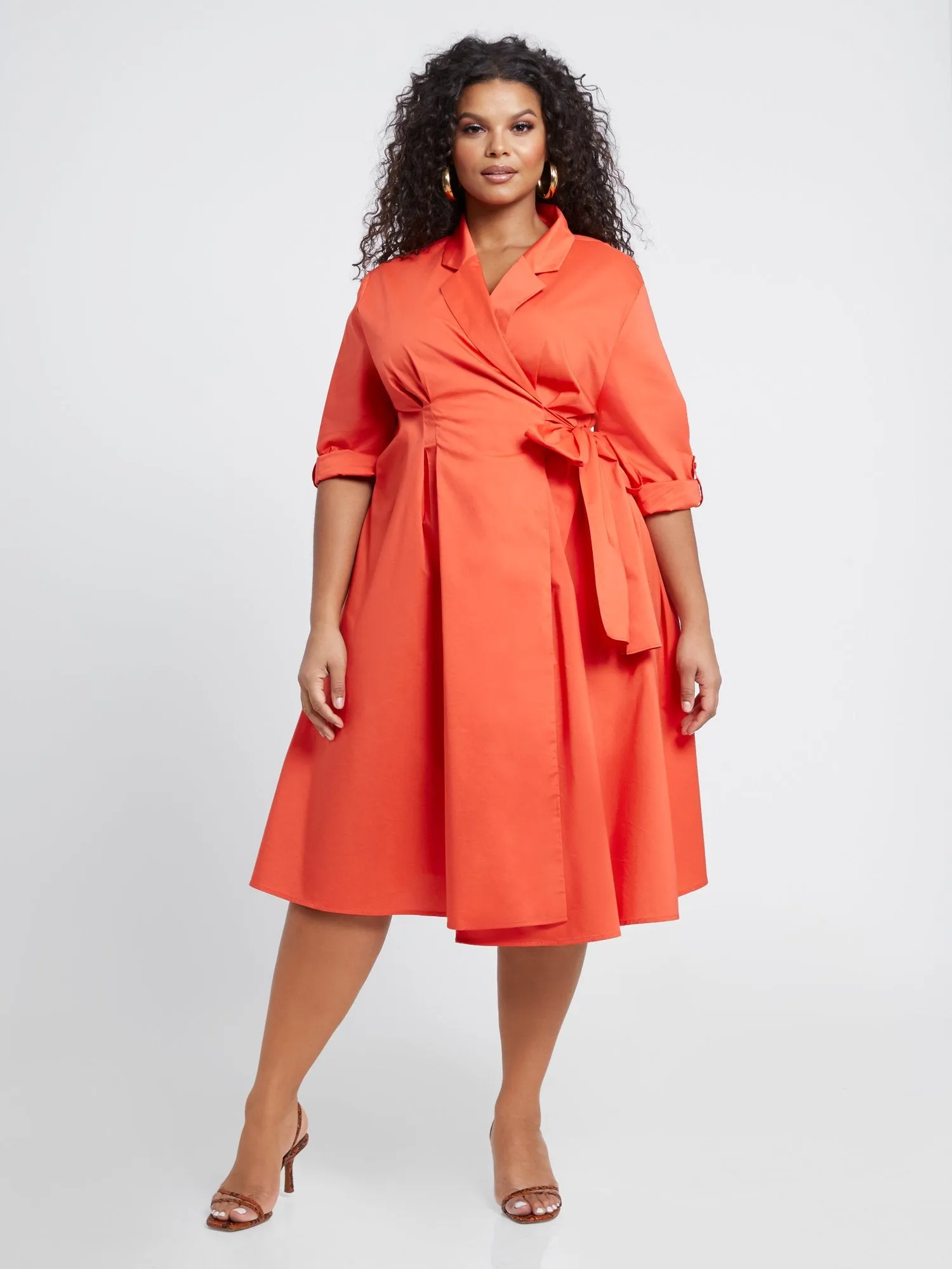 Everleigh Poplin Wrap Dress