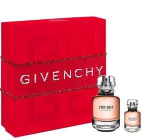 Givenchy L'interdit Gift Set For Women 50ml Eau De Parfum  Spray   10ml Mini Spray