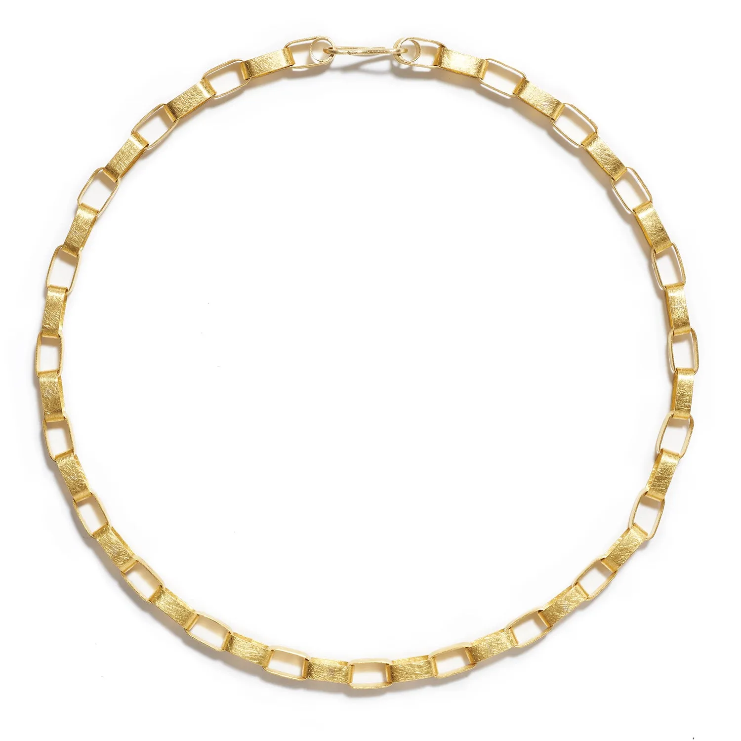 Gold Link Box Chain Necklace