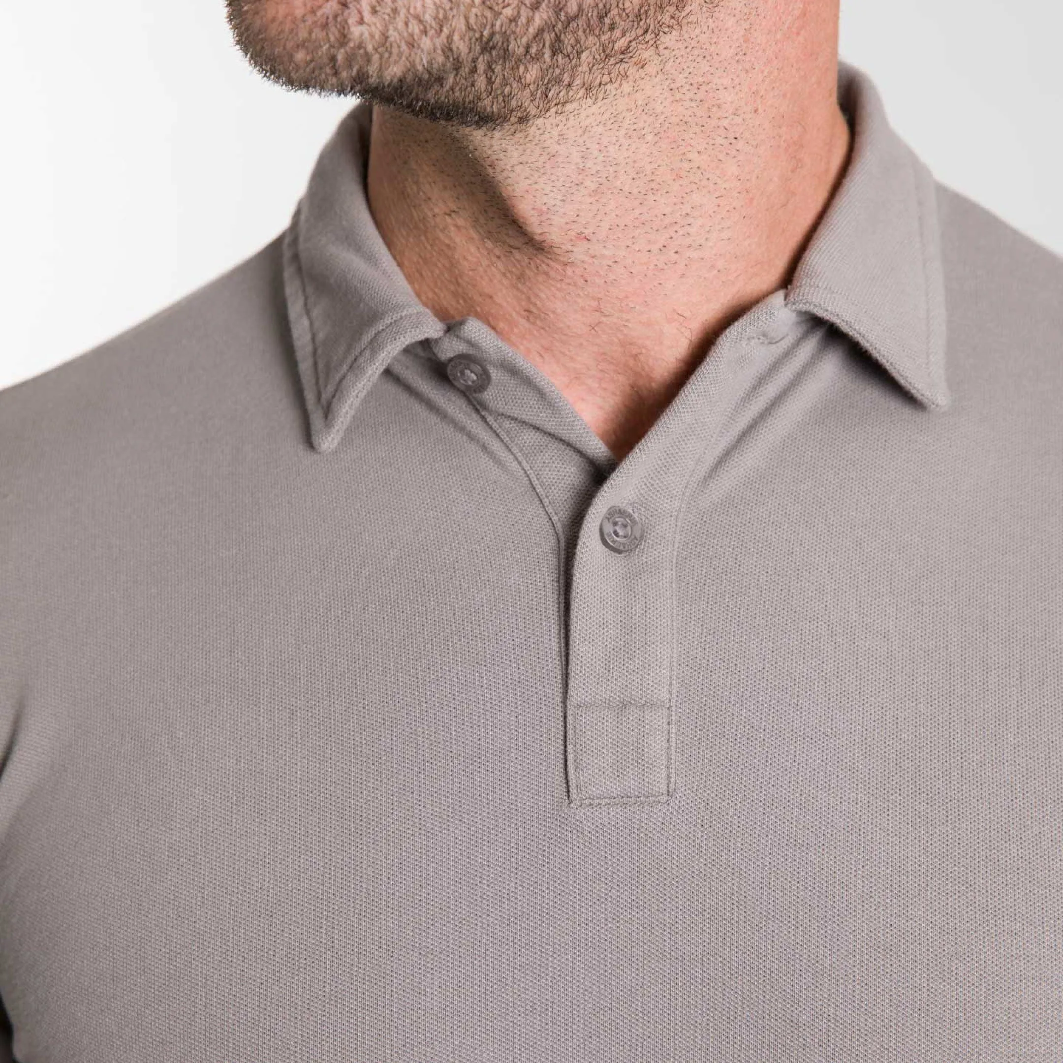 Grey Pique Daily Polo