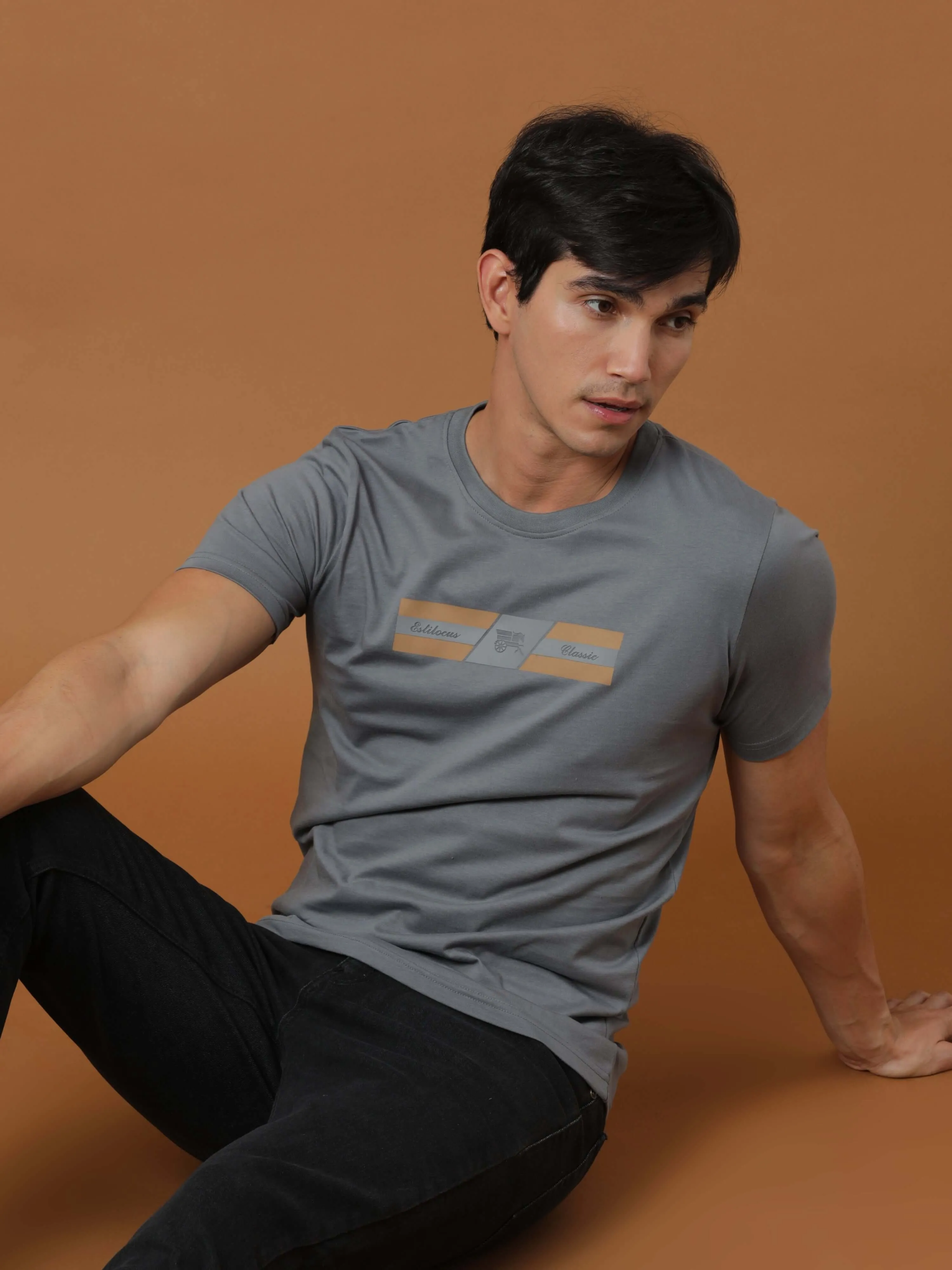 Gunmetal Grey Classic Hd Printed T Shirt