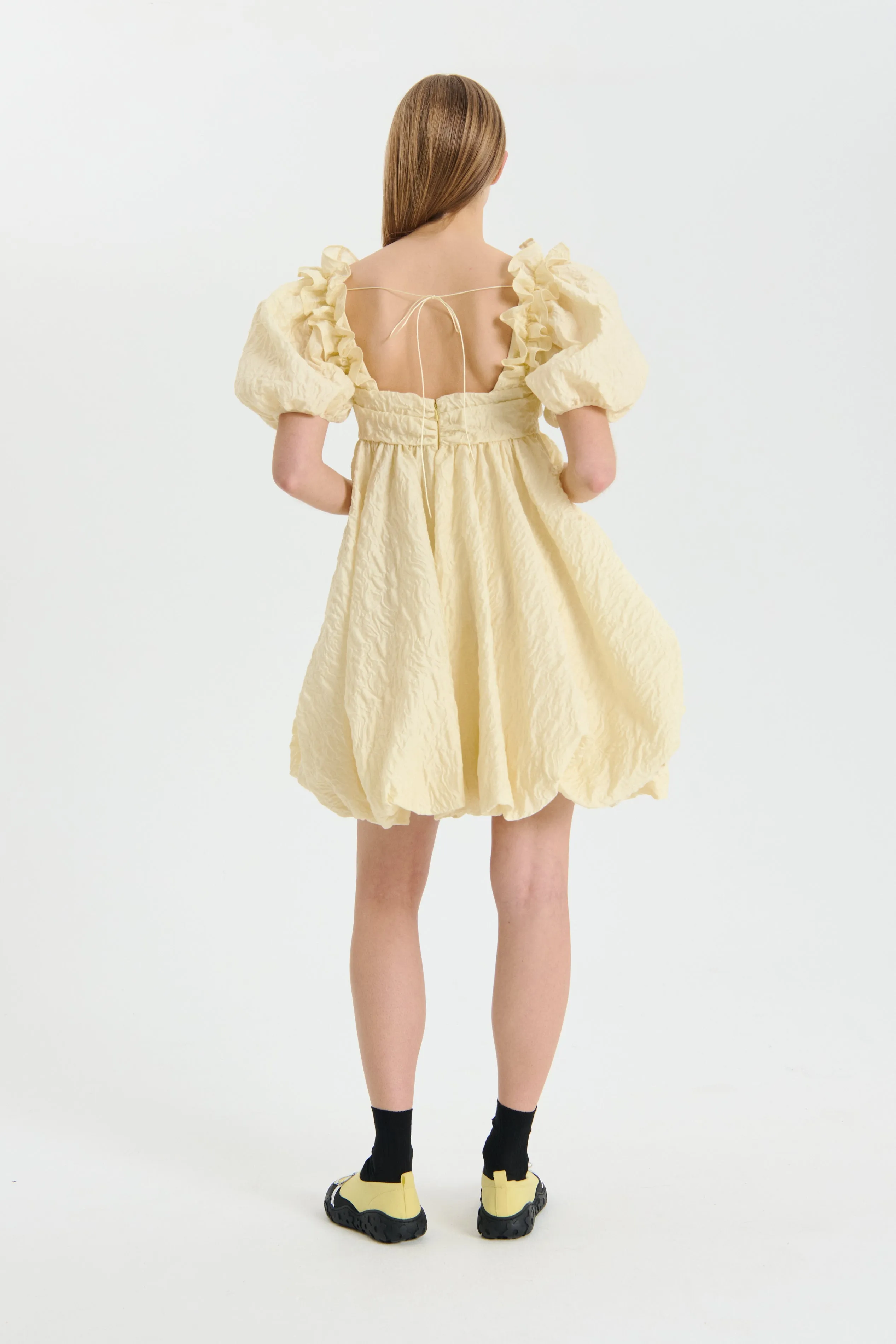 GWEN | DRESS FLURRY MATELASSÉ SOFT YELLOW