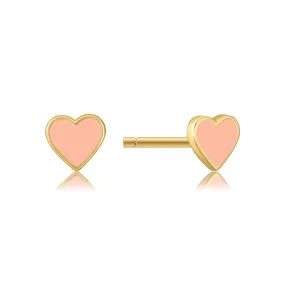 Happy Kids II | Mango Single Earring | Peach Enamel | 14K Gold Plated 925 Silver