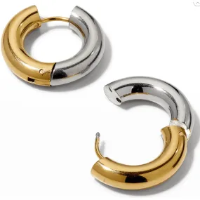 Hoop Earring Two Tone Hinge