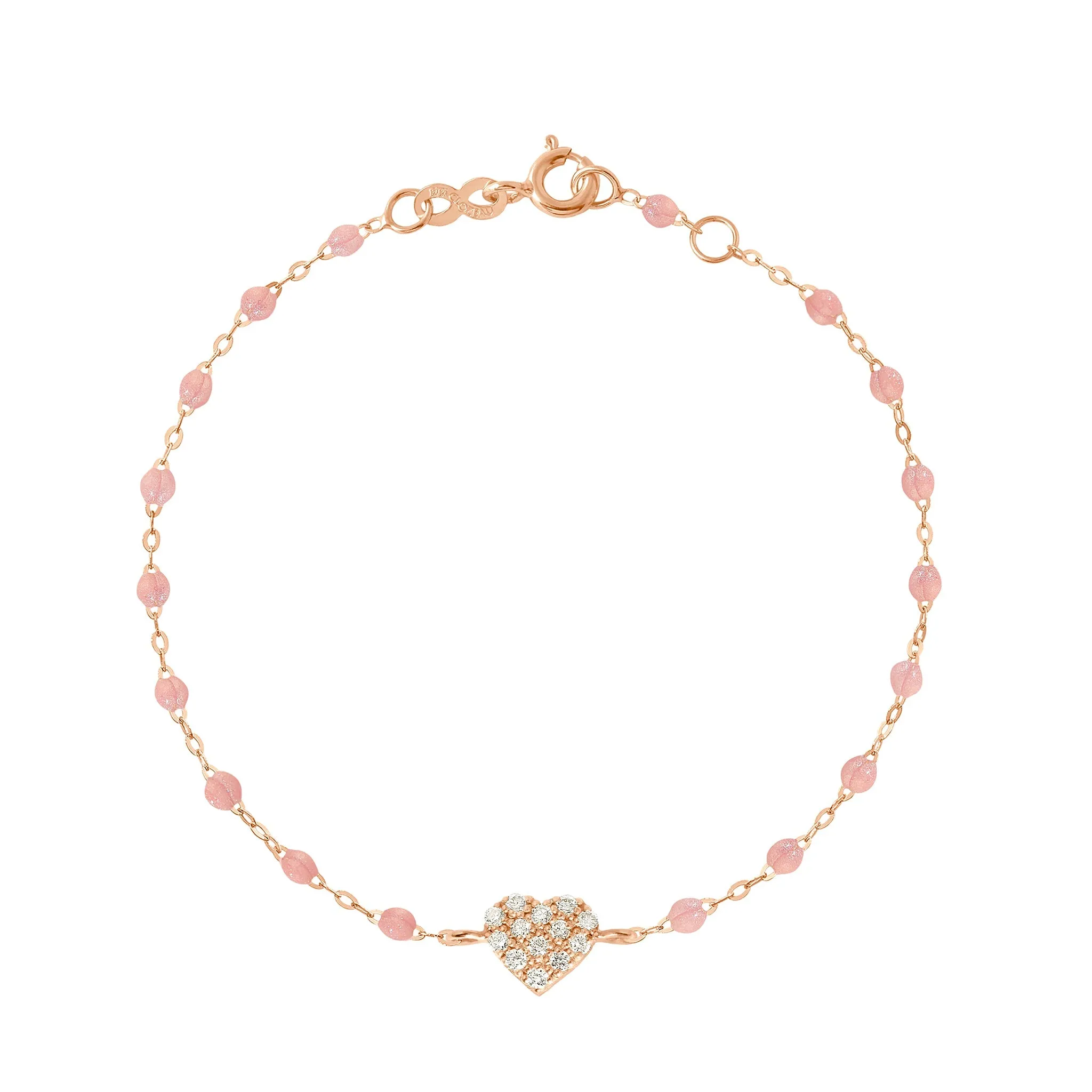 In Love Diamond Bracelet, Blush, Rose Gold, 6.7"