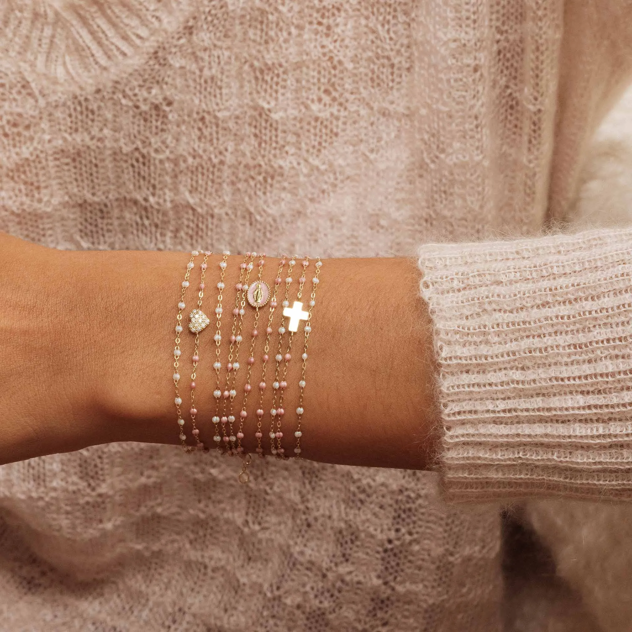 In Love Diamond Bracelet, Blush, Rose Gold, 6.7"