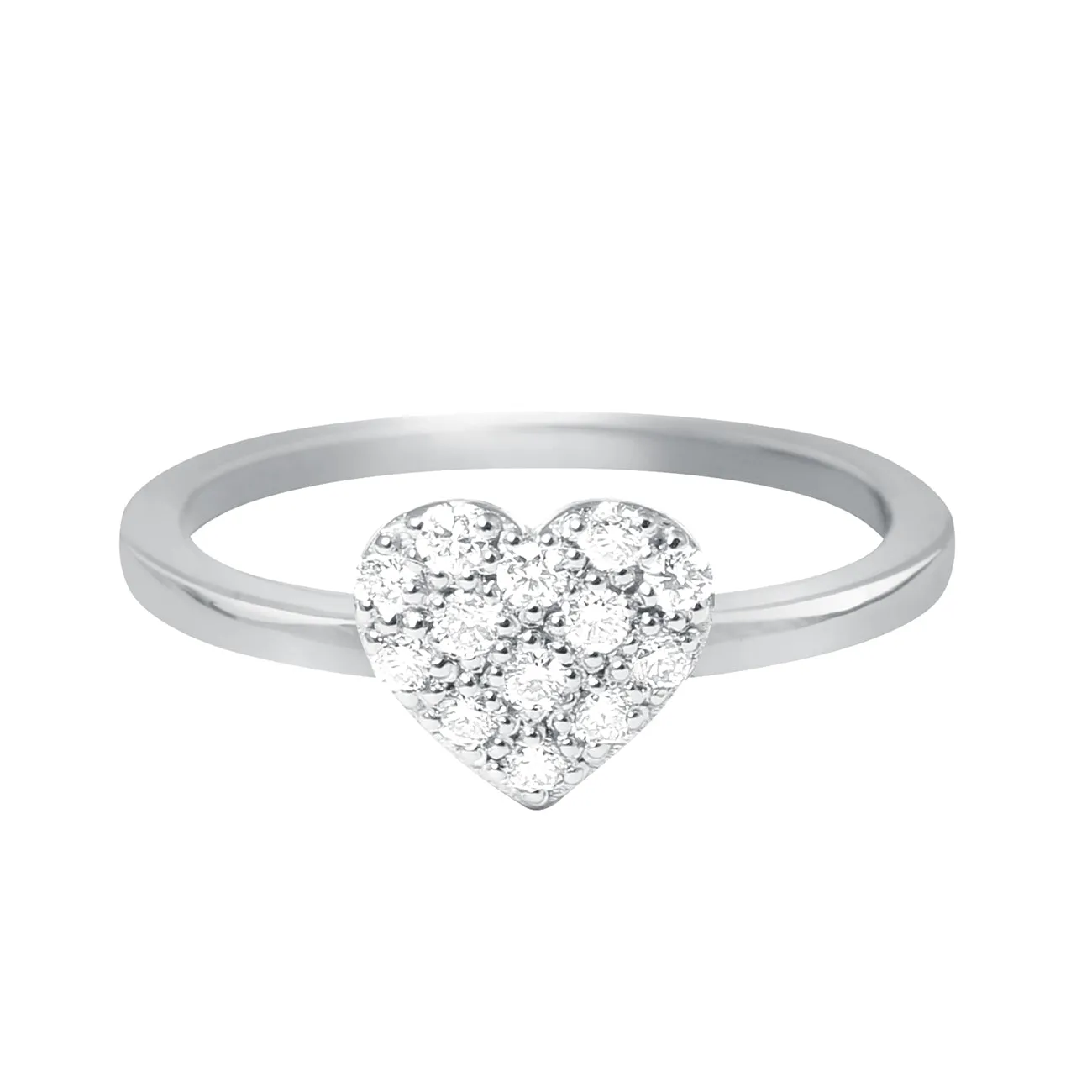 In Love Diamond Ring, White Gold, Size 5.75