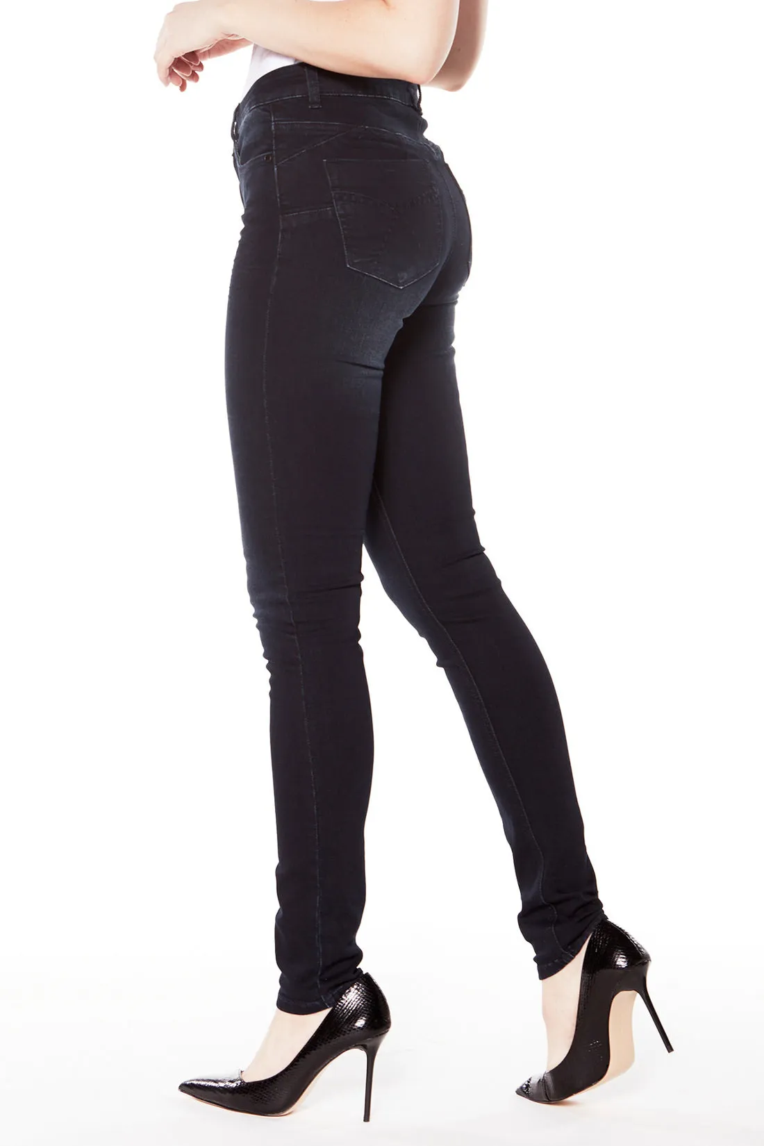 JOY - Regular Rise Skinny - Blue Black Wash