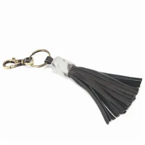 Leather Tassel Key Chain