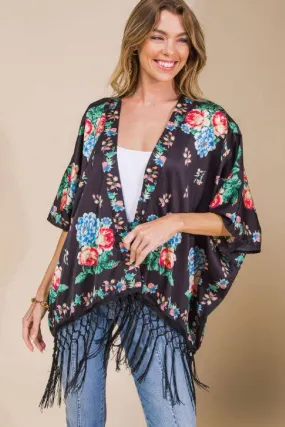 Melanie Floral Fringe Top