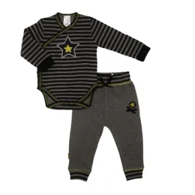 Mini Trendsetter | LS Wrap Bodysuit & Pant Set