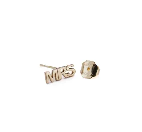 MRS | Personalized Block Stud Earrings