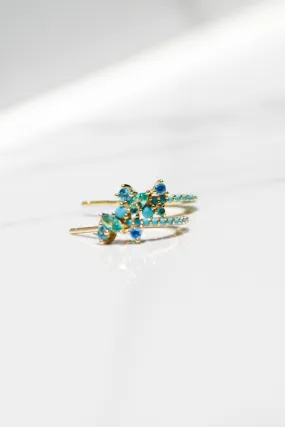 Native Gem - TROPICALE MINI HOOPS- TURQUOISE