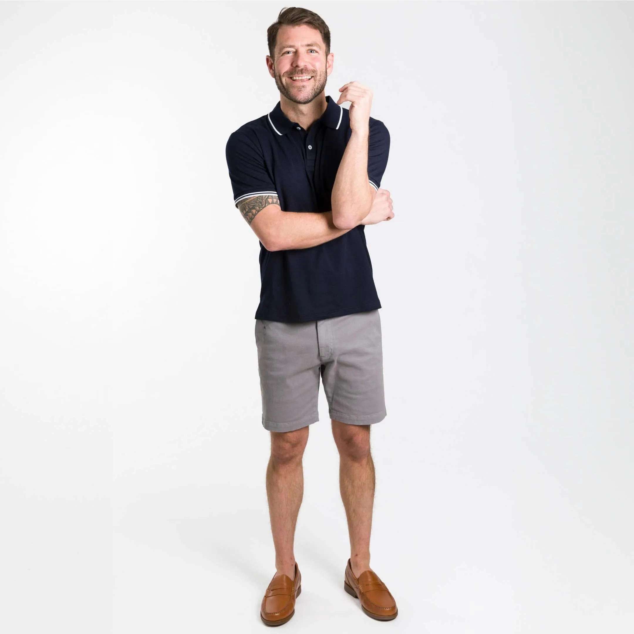 Navy Micro Pique Polo