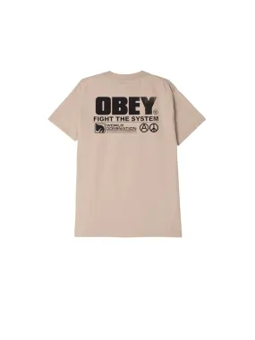 Obey Fight The System Classic Tee - Sand