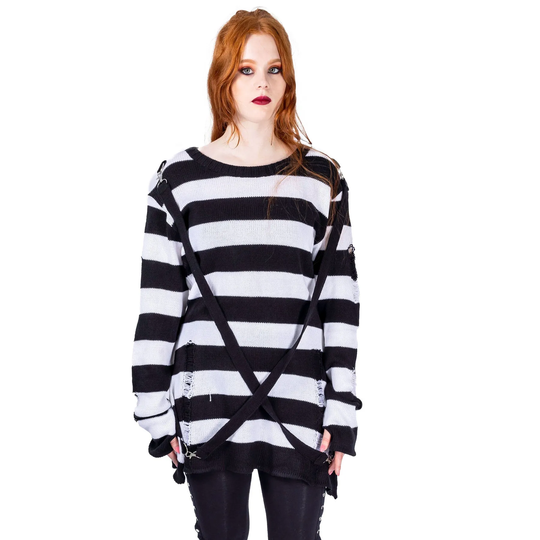 ORIANA JUMPER - BLACK/WHITE