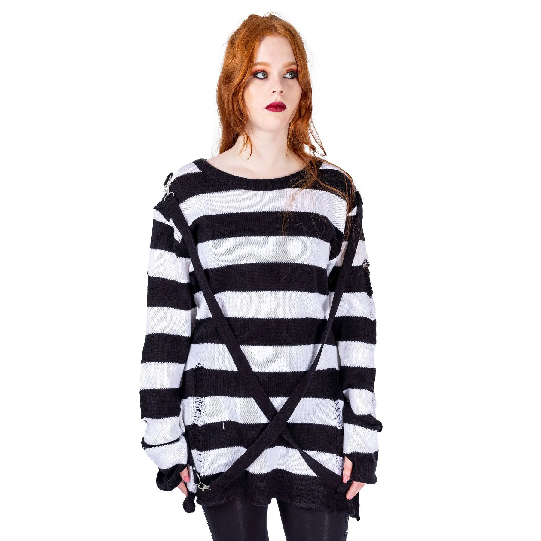 ORIANA JUMPER - BLACK/WHITE