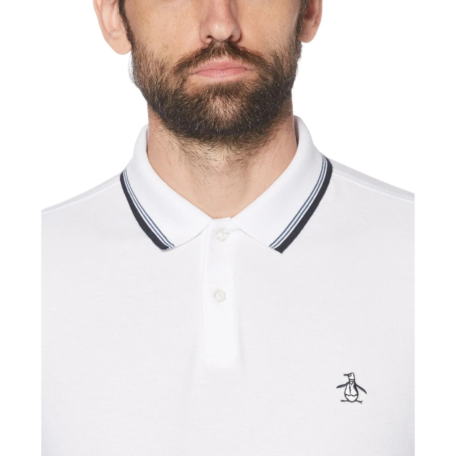 Original Penguin Mens Sticker Pete Tipped Polo Shirt