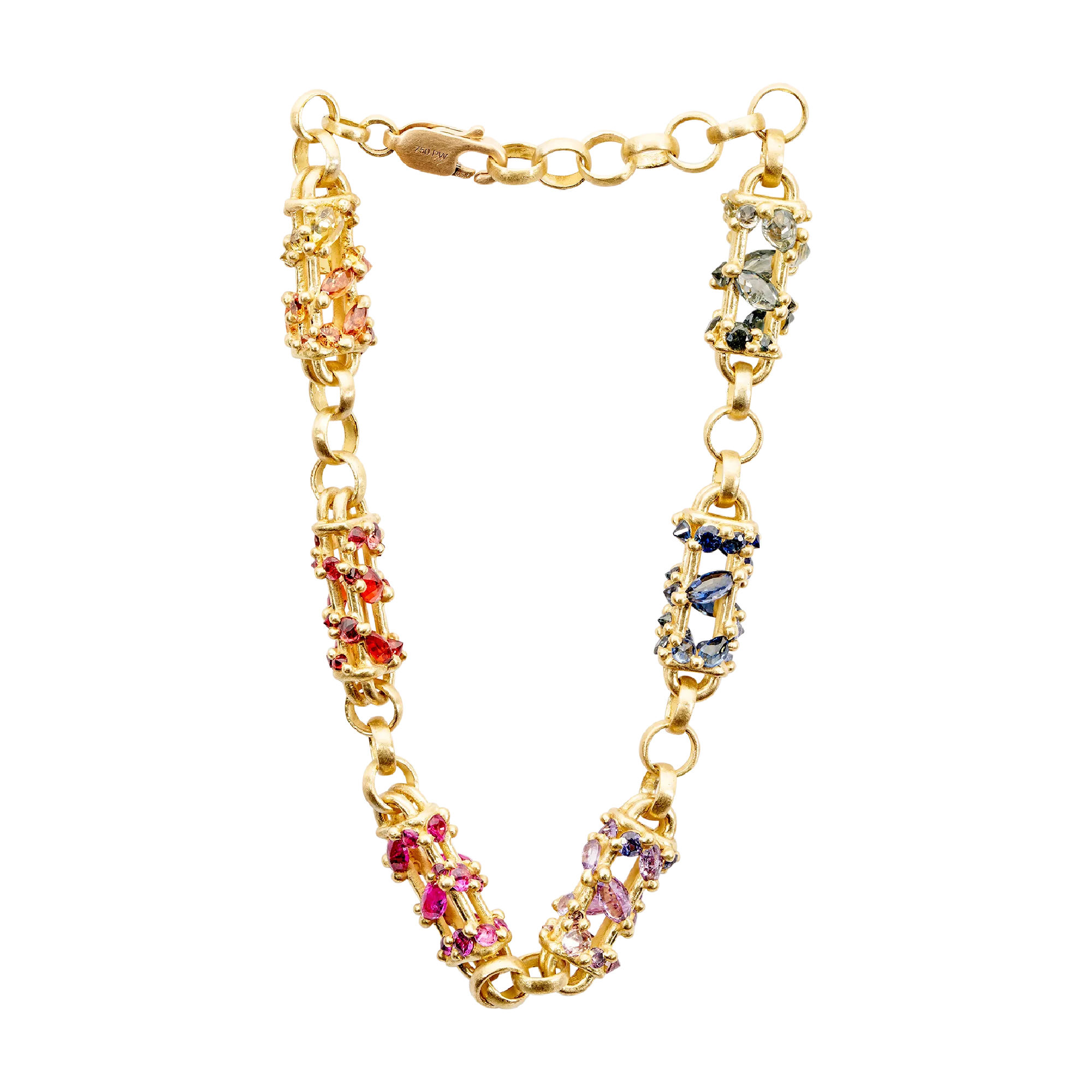 Rainbow Fontaine Bar Link Bracelet - 11253