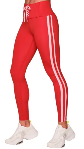 Retro Zumba Laced Up High Waisted Ankle Leggings (Special Order)