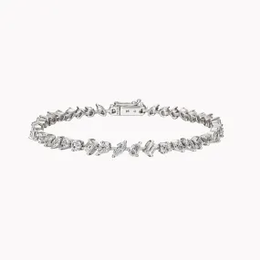 Small Multi-Shape Slant Diamond Bracelet