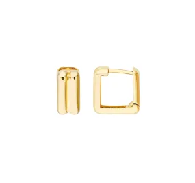 Square Double Row Hoop Earrings