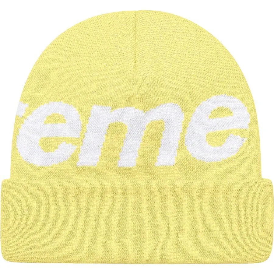 Supreme Big Logo Beanie (Yellow)