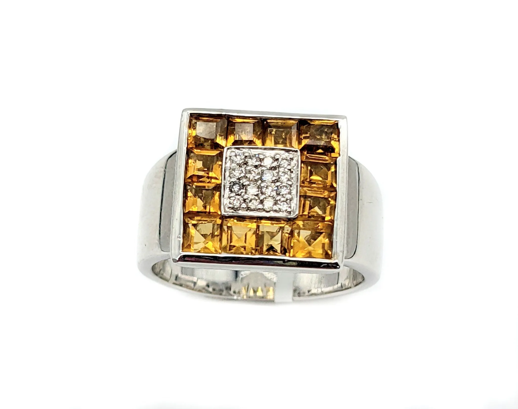 The Citrine and diamond ring