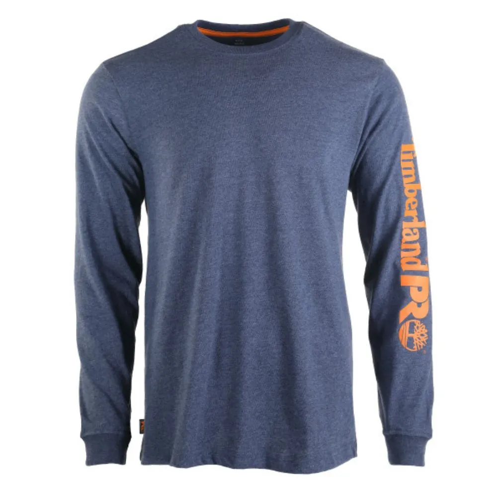 Timberland PRO Men's Core Logo Long-Sleeve T-Shirt - Blue Heather