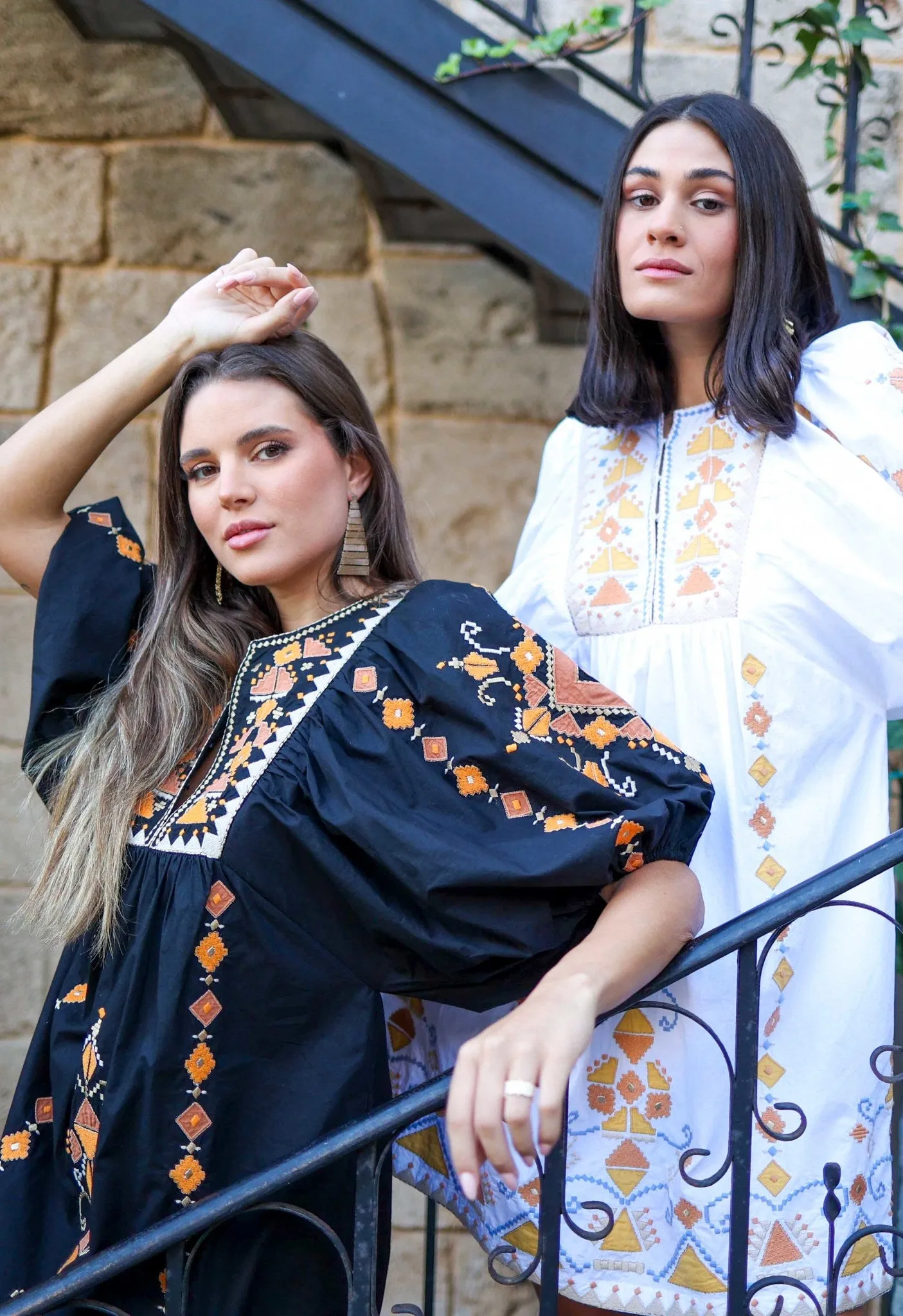 TRIBAL MOMENTS - THE MULTI COLOUR EMBROIDERY AND APPLIQUE POPLIN DRESS