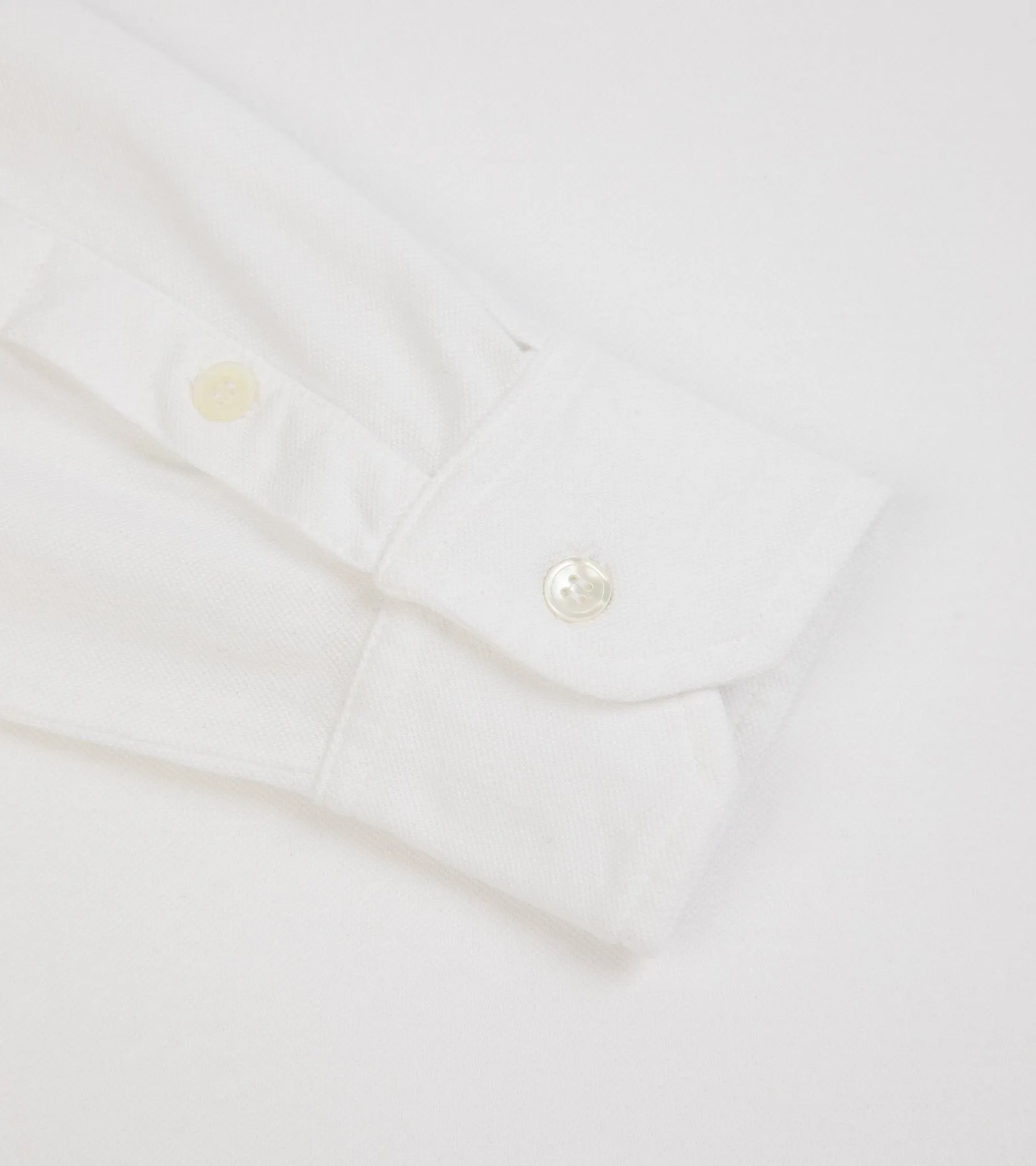 Trunk Moxon Long Sleeve Polo Shirt: White