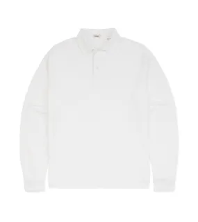 Trunk Moxon Long Sleeve Polo Shirt: White